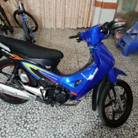 موتور سوپر رکاب رنگ ابی بسیار تر تمیز