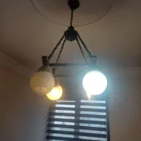 لوستر چوبی|لوستر و چراغ آویز|تهران, باغ فیض|دیوار