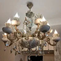 لوستر سرامیکی طرح فرشته ۱۲ شاخه