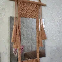 آینه مکرومه (سفارشی در ابعاد و رنگ دلخواه)|آینه|ری, حمزهآباد|دیوار