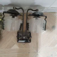 دو عدد روشنایی گازی دو قلو|لوستر و چراغ آویز|شیراز, پودنک|دیوار