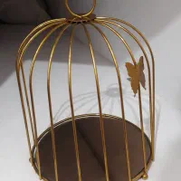 قفس /استند طلایی دکوری باپروانه