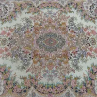 فرش خلچه ابریشم ۶۰رج طرح موج مهر|فرش|خوی, |دیوار