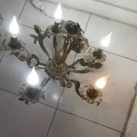 لوستر ۵ شعله تمام برنز