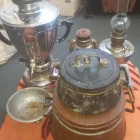 چراغ گرسوزومس وسماوروچراغ دستی سالم|کلکسیون اشیاء عتیقه|سبزوار, شرق کال میانی|دیوار