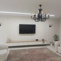 تی وی وال قاب بندی طرح گچبری جدید