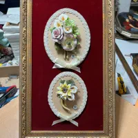 تابلو کلکسیونی قدیمی گل‌چینی