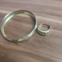 فروش تک پوش طلا ۱۸عیار با انگشتر زنانه|جواهرات|کرمانشاه, |دیوار