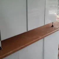 ۲/۵ کابینت رنگ سفید کوه ای با چوب روش