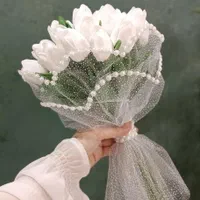 انواع دسته گل عروس لاله  و شیپوری ترند این روزا|گل مصنوعی|کرمان, |دیوار