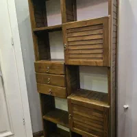 کتابخانه چوبی|کتابخانه، شلف، قفسههای دیواری|تهران, سازمان برنامه شمالی|دیوار