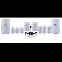 سرویس 17 پارچه آشپزخانه درب فانتزی طرح دار ساج