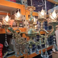 لوستر سه شاخه طلایی طرح فرشته