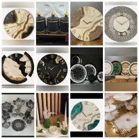 ساعت رزینی  و ظروف و تابلوه ماه فروش تکی و عمده|ساعت دیواری و تزئینی|تهران, خزانه|دیوار