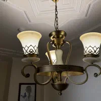 دو عدد لوستر ست لهستانی ۵ شاخه و ۳ شاخه|لوستر و چراغ آویز|یزد, |دیوار