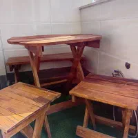 میز و نیمکت تاشو  بالن و باغ  چوبی|صندلی و نیمکت|کرج, گلشهر|دیوار