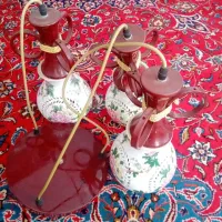 لوستر سه شاخه سرامیکی طرحدار|لوستر و چراغ آویز|ملایر, |دیوار