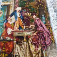 یک تابلو فرش زیبا دستباف چله ابریشم