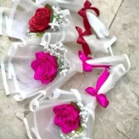 تک شاخه گل رز  روبانی با تخفیف