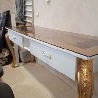 میز دو کشور پایه طلایی برای منزل و
