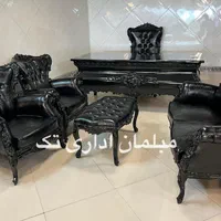 مبلمان کلاسیک اداری٪نیسمت اداری مدل شل مشکی|دفتر کار|چهاردانگه (تهران), |دیوار