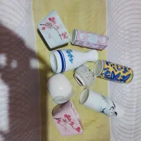 ظرف فانتزی ۴ تا گلدون دوتا کاسه و یه قندون گربه ای|صنایع دستی و سایر لوازم تزئینی|ساری, |دیوار