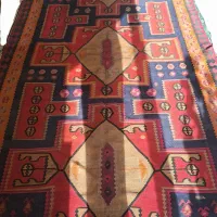 گلیم دست بافت کاملا طبیعی قدیمی