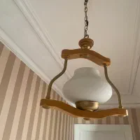 دو عدد لوستر جدید با پایه های چوبی|لوستر و چراغ آویز|رشت, بلوار گیلان|دیوار