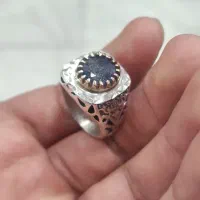 انگشتر یاقوت کبود دست ساز