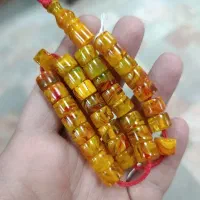تسبیح کهربا سایز12رگه دار