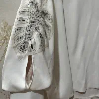 شومیز سفید و ابی شیک