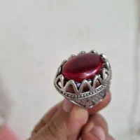 انگشتر نقره نگین عقیق اناری