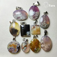 شجر عقیق بهاری سنگ طبیعی زنجیر استیل