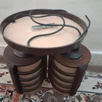 لوستر دو شاخه چوبی|لوستر و چراغ آویز|اراک, |دیوار