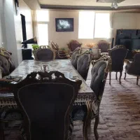 مبل ومیزنهارخوری چوب گردو کلاسیک|مبلمان خانگی و میز عسلی|شاهینشهر, فدک|دیوار