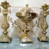 شمعدان مدل رز برنجی زیبا و جدید|صنایع دستی و سایر لوازم تزئینی|الوند, |دیوار