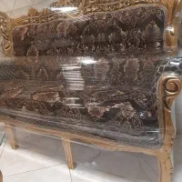 مبل فرانسوی ۹نفره تمام منبت شده کار ملایری|مبلمان خانگی و میز عسلی|قزوین, |دیوار