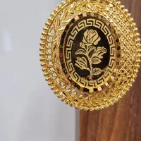 پلاک زنجیر طرح طلا