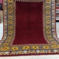 قالیچه سه متری کف ساده قرمز  رنگ طبیعی گل ابریشم|فرش|تهران, حر|دیوار