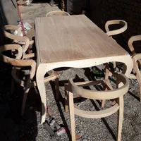 خام فروشی صندلی میز جلو مبلی با چوب راش|میز و صندلی غذاخوری|گنبد کاووس, |دیوار