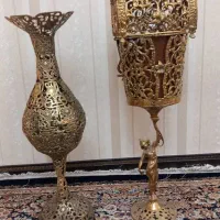 ساعت گلدان و سطل برنجی درجه یک