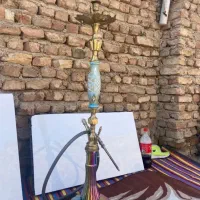 قلیان برنجی قدیمی معاوظه با کبوتر|صنایع دستی و سایر لوازم تزئینی|چهاردانگه (تهران), |دیوار