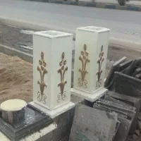 آبنما حوض  دور باغچه نرده