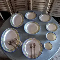 ظروف ملامین تورزن ،قاشق و چنگال، پارچ آب استیل