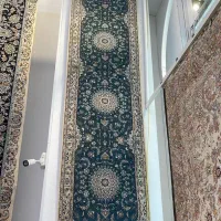 فرش دستباف (بساک) کناره سبز نایین ۱ در ۴ متر|فرش|مشکین‌دشت, |دیوار