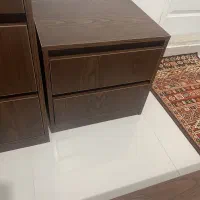 تخت خواب 2 نفره با کمد چوب ام دی اف|تخت و سرویس خواب|رامسر, |دیوار