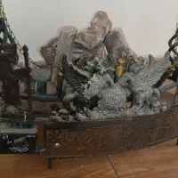 منقل  شومینه چدنی  همراه با رگولاتور و ترموکوپل