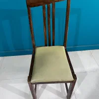 صندلی چوبی با روکش چرم 6عدد
