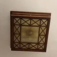 لوستر چوبی سقفی شید دکوری|لوستر و چراغ آویز|پردیس, فاز ۸|دیوار