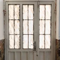 یک باب درب حال و دو پنجره آهنی